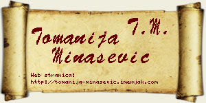 Tomanija Minašević vizit kartica